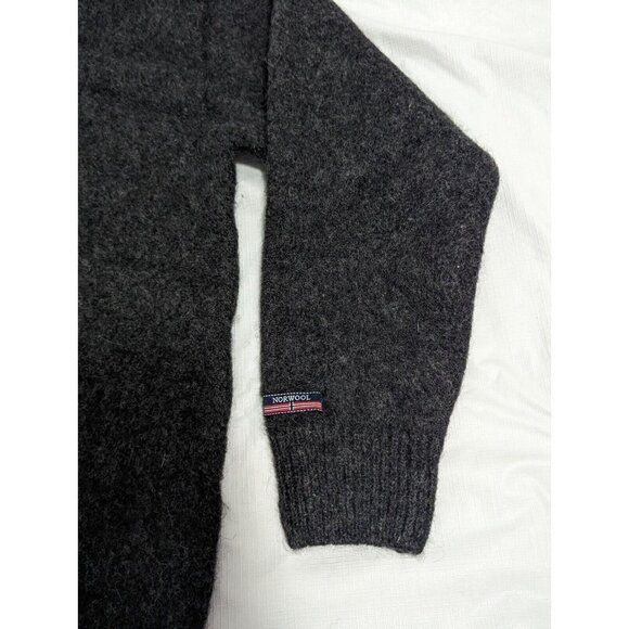 Vintage NORWOOL Pure Wool Sweater Mens 2XLarge XXLarge Zip Neck Norway Nordic - Picture 3 of 10